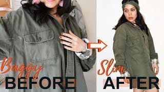 HOW TO EASILY amp SEAMLESSLY RESIZE YOUR OVERSIZED JACKET [upl. by Megan68]