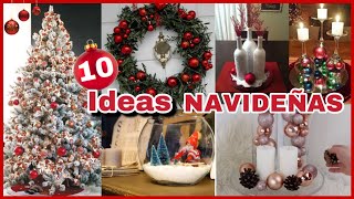 DIY  10 ADORNOS NAVIDEÑOS CASEROS  DECORACION NAVIDEÑA HECHA A MANO  NatyGloss [upl. by Dorolice]