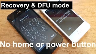 How to enter recoveryDFU mode without homepower button  iPhone 6 Plus5S5C54S43GSiPadiPod [upl. by Gerson]