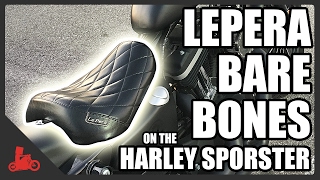 LePera Bare Bones Seat on Harley Iron 883 Sportster [upl. by Ahsote944]