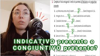 Presente indicativo o congiuntivo EASY Italian grammar exercise [upl. by Jaimie868]