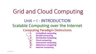 Computing Paradigm Distinctions  Unit1  Grid and Cloud ComputingScalable Computing Over Internet [upl. by Iretak]