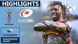 Harlequins v Saracens HIGHLIGHTS  Quins Run In 6 Tries Against Saracens  Gallagher Premiership [upl. by Inaluahek]