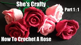 How To Crochet A Rose Easy Crochet lessons to crochet flowers part 11 [upl. by Esined898]