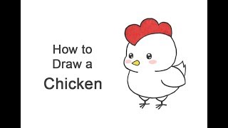 How to Draw a Chicken Cartoon [upl. by Yelik]