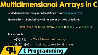 Introduction to Multidimensional Arrays [upl. by Zobias]