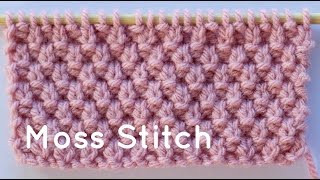 How to Knit the Moss Stitch [upl. by Heimlich]