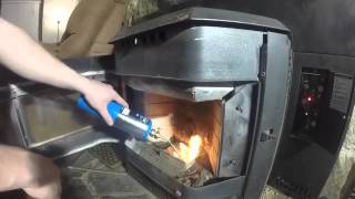 HOW TO START A PELLET STOVE [upl. by Ahtoelc401]