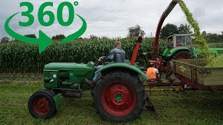 360° Video Historischer Feldtag Nordhorn Oldtimer Traktoren in 4K  Sound [upl. by Lyrehs]