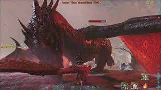 Ark Survival Evolved How to solo Alpha Dragon with one Deinonychus June 2021 [upl. by Neuburger]