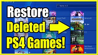 How to RESTORE Deleted PS4 Games in Library Find Online Download List [upl. by Einnus708]