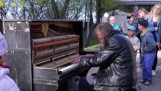 Man plays piano in street people were shocked  Сomposer Kyrylo Kostukovskyï  Teen Power Ukraine [upl. by Aleet350]