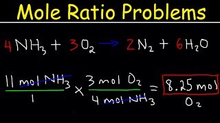 Stoichiometry Mole to Mole Conversions  Molar Ratio Practice Problems [upl. by Ailalue732]