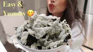 How To Make My Favourite Korean Snack At Home  Seaweed Tempura Chips  Gimbugak  EASY [upl. by Annohsal]