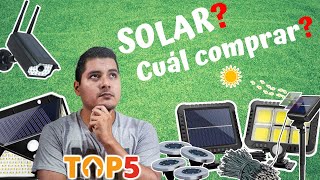 💡 LAMPARAS SOLARES 🌞 Las 5 OPCIONES LED para EXTERIORES [upl. by Vetter]