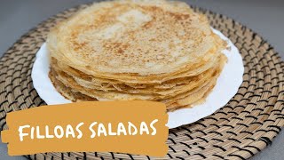 Filloas saladas gallegas  Crep salado 😋 [upl. by Arymas500]