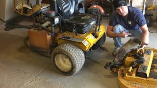 How to remove and Install a Walker mower Deck In 2 min or Less [upl. by Imekawulo]