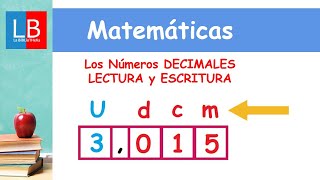 Los Números DECIMALES LECTURA y ESCRITURA ✔👩‍🏫 PRIMARIA [upl. by Goldy]