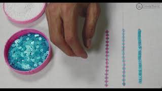 Hand Embroidery Tutorial for Beginners  How to sew sequins [upl. by Feliza]