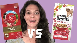 Dog food review Purina One vs Purina Beneful [upl. by Akema78]