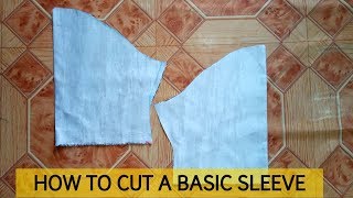 HOW TO CUT A BASIC SLEEVE  STITCHADRESS [upl. by Ahtram385]