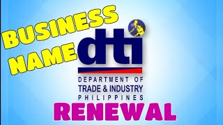 HOW TO  DTI BUSINESS NAME RENEWAL [upl. by Nitsrik]