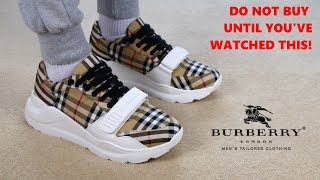 Are Burberrys Check Sneakers Worth It Burberry On Feet Review [upl. by Ettenaj195]