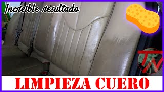 Como LIMPIAR ASIENTOS de CUERO  HIDRATAR Limpieza Interior Completa  Desinfectar Coche Detail 🧬🧫 [upl. by Leelahk641]