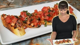 Authentic Italian Tomato and Basil BRUSCHETTA  The Perfect Appetizer [upl. by Dett]