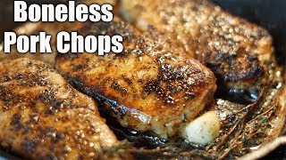 How to Make JUICY Boneless Pork Chops Pork Chops Recipe Must Try [upl. by Aliek]