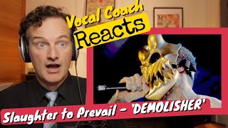 Vocal Coach REACTS  Slaughter to Prevail DEMOLISHER [upl. by Ardnasyl]