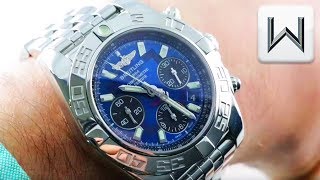 Breitling Chronomat 01 BLUE DIAL 41mm AB014012C830 Luxury Watch Review [upl. by Ettari]