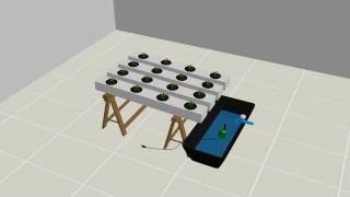 Hydroponic system  Aeroponics  Animation with 3d program [upl. by Siraved]