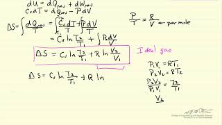 How To Calculate Entropy Changes Ideal Gases [upl. by Particia343]