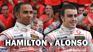 RIVALIDADES LEGENDARIAS DE F1 ALONSO VS HAMILTON Cap 2 Parte 1 [upl. by Htnamas]