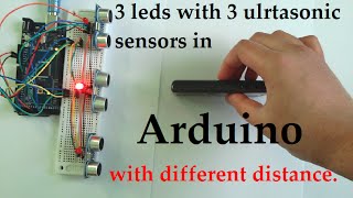 Multiple ultrasonic sensors at once Arduino [upl. by Elletnahc]