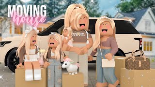 BIG FAMILY MOVES TO A NEW HOUSE IN BLOXBURG  Roblox Bloxburg Roleplay [upl. by Hodge]