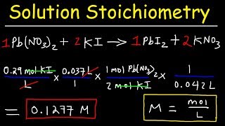 Solution Stoichiometry  Finding Molarity Mass amp Volume [upl. by Hayalat]