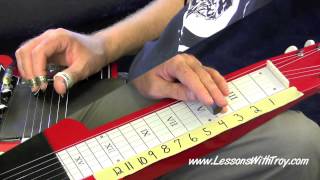 C6 Lap Steel Lessons  HD  Volume 1  Part B  by Lessons With Troy [upl. by Sammons276]