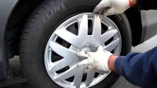 Hubcaps Wheel cover installation [upl. by Whorton]