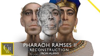 PHARAOH RAMSES II FACIAL RECONSTRUCTION FROM MUMMY [upl. by Bortman865]