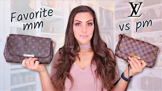 Louis Vuitton Favorite MM vs PM  Monogram vs Damier Ebene  Which is the best one [upl. by Anihta]