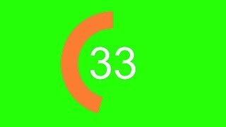 1 minute Count Down circular timer green screen FREE [upl. by Attwood]