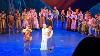 Frozen Broadway Caissie Levy Patti Murin Joe Carroll Last Curtain Call [upl. by Silera]