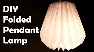 DIY Make a Folded Paper Pendant Lamp Shade [upl. by Nylecyoj474]