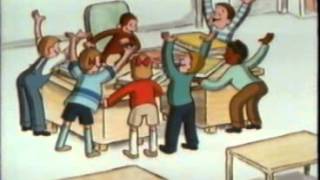 Curious George Goes to the Library Old Cartoon 1980s [upl. by Ahsimaj]