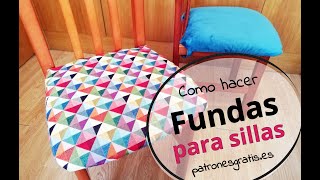 Como hacer fundas para sillas  TUTORIAL y PATRONES GRATIS para impresora  chair cover [upl. by Leonore]