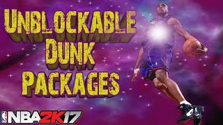 NBA 2k17 Dunk Packages  Tutorial  Best Unblockable Dunks [upl. by Assenej658]