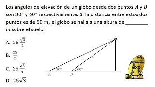 Razones trigonométricas 10  Examen de Admisión Universidad Nacional de Colombia [upl. by Cohby]