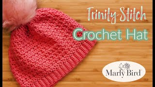 Trinity Crochet Hat  Easy Beginner Crochet Hat  Marly Bird [upl. by Hannis]